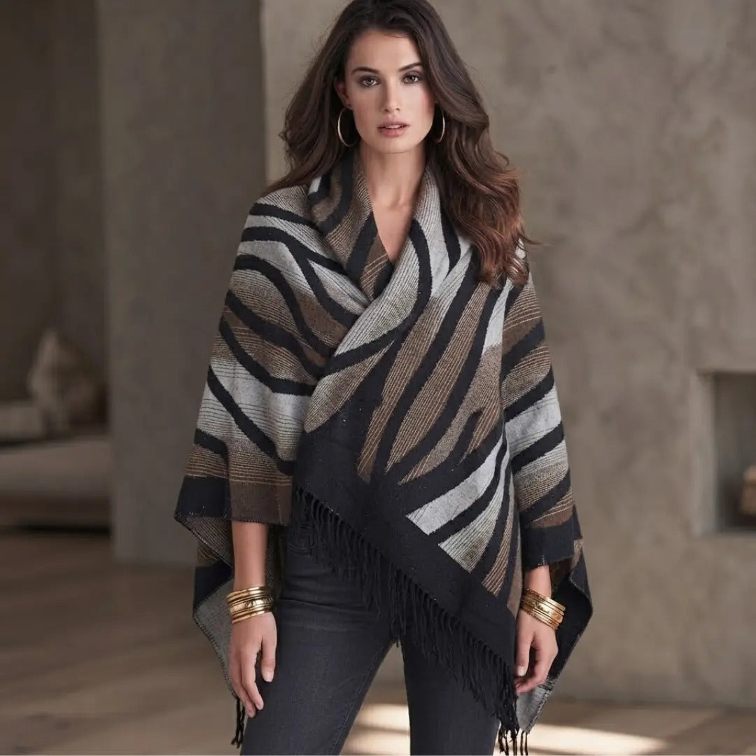 The Eclipsed Horizon Graphic Knit Shawl